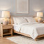 Maryclare 25 po blanc côtier rustique à intensité variable en résine céramique chambre salon table de chevet table de chevet avec port USB-241848904