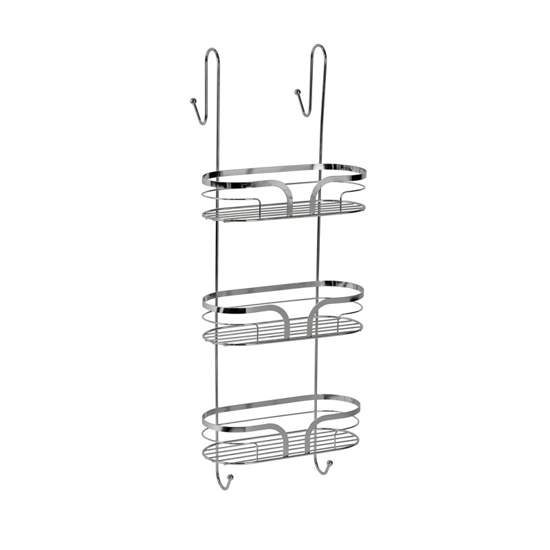 Bodin Over-the-Door Shower Caddy, Polished Chrome