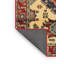 Tapis oriental en laine / polyester tissé à la machine à tisser à la machine / noir / crème-355636267