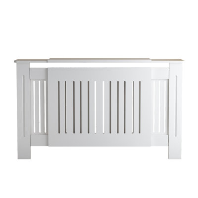 Radiator Cover Cabinet, Adjustable Decorative Heater Protector Guard, MDF Construction with Water‑Based Lacquer Finish, Expandable Safety Concealment for Baseboard & Electric Heating, Household Heatin