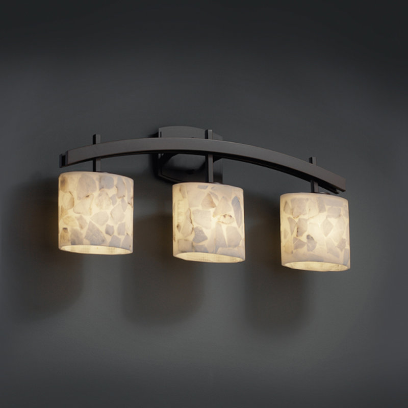 Barre d'éclairage de salle de bain 3 lumières Asae Archway, Bronze foncé