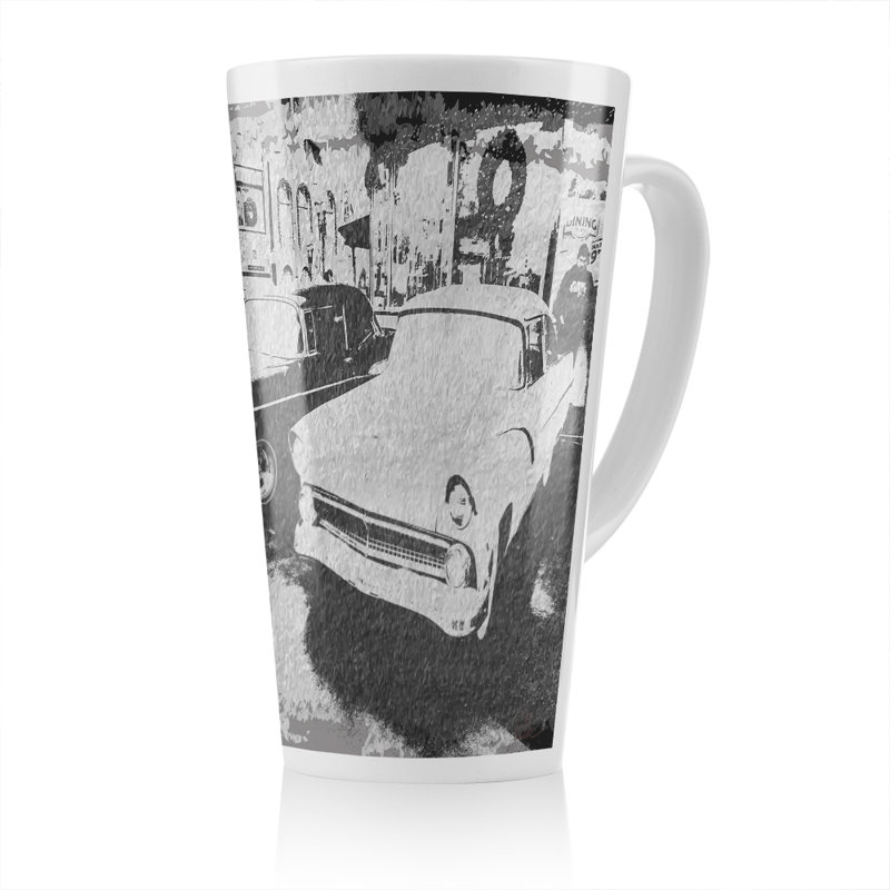 Cool Cars Satin Latte Mug, Grey