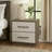 2-Drawer Nightstand Bedside Table Grey Oak