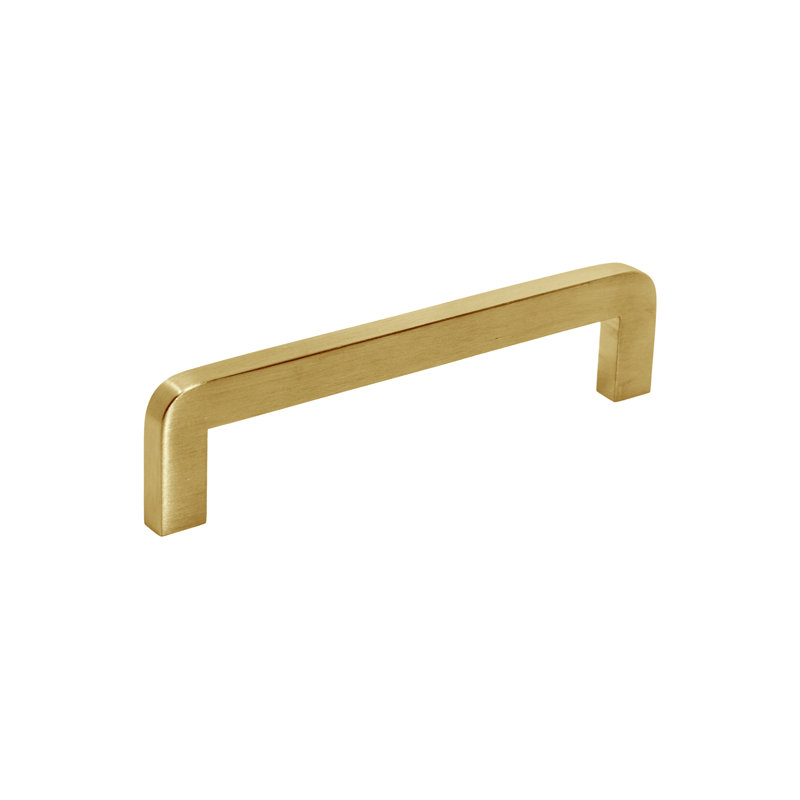 Rectangular Cabinet Pull, Satin Brass, 5"