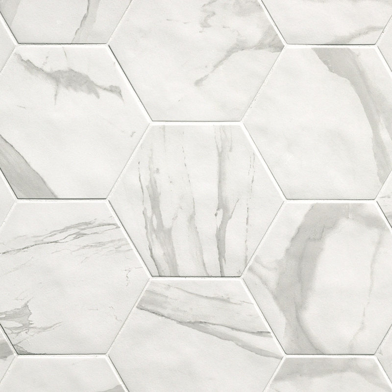 Roma 8 x 10" Hexagon Statuario Look Tile