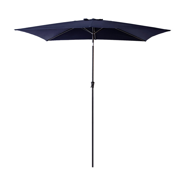 Parasol de marché rectangulaire 120 po x 78 po, Bleu marine