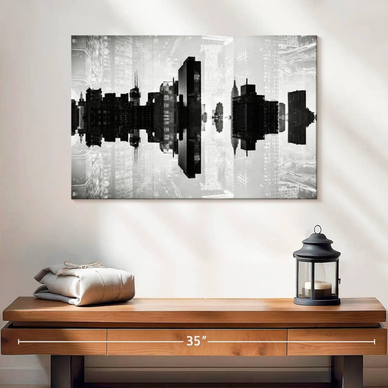 Nicci NYC Reflection - Manhattan II, H 16 po x l 24 po
