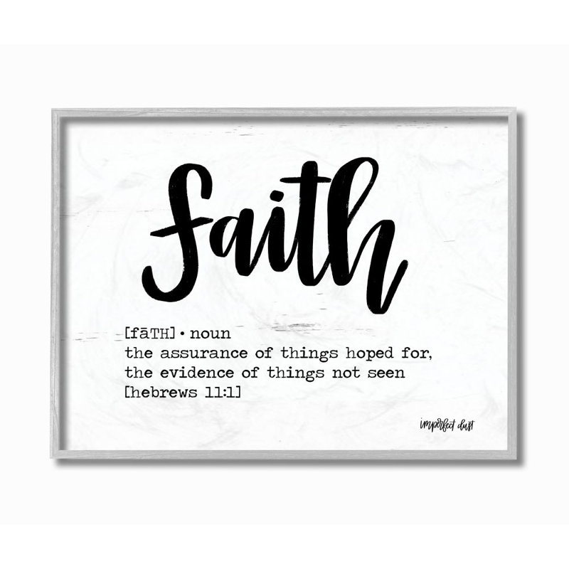 «Faith Usage», impression graphique, Estampe numérique Farmhouse, H 16 po x l 20 po x P 1,5 po