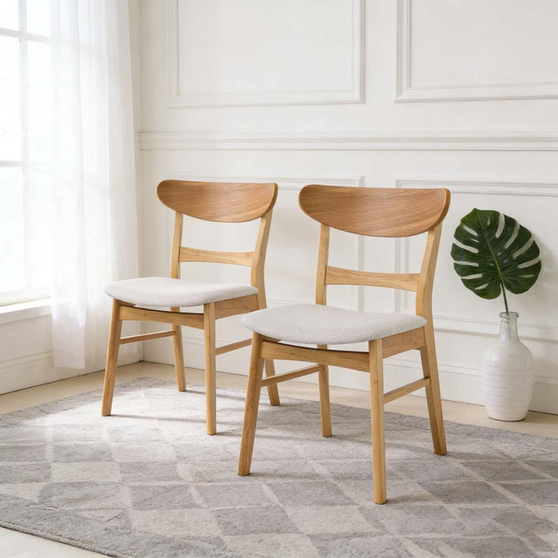 Chaise de salle à manger, Beige clair + brun clair