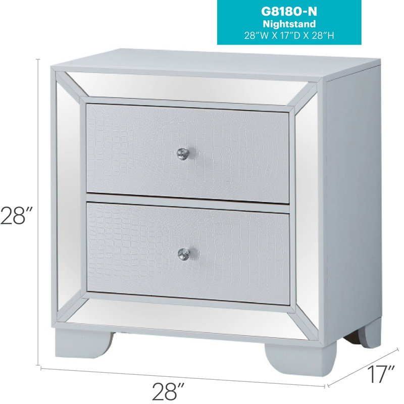 Table de chevet contemporaine, Champagne