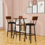 Ensemble de tabourets de bar ronds avec tablette-535283114-535283119