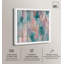 Décoration murale bureau bleu sarcelle et rose Impasto II par Art Remedy, cadre blanc, 40 x 40-1953383698-1953383709