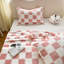 Checkered Lightweight Soft & Cozy Flannel Fleece Throw Blanket for Sofa & Bed in All Season-125344961-125344965
