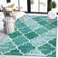 Modern Aqua Geometric Area Rug & Runner – Non Slip Large Living Room, Bedroom, Hallway & Kitchen Carpet-942124211