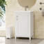 Petit meuble-lavabo moderne de 20 pouces avec lavabo en céramique, solution de rangement compacte et élégante-354745419