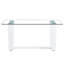 Table de salle à manger attrayante en verre avec plateau trempé de 0,4 po et support blanc pour une belle pièce, réunion de famille élégante, fêtes, cuisine