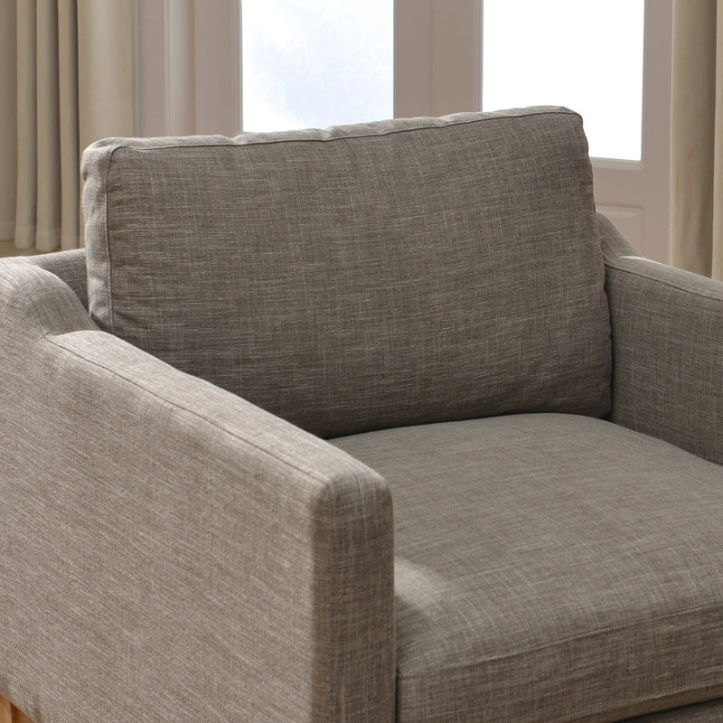 Fauteuil Cami, Mélange lin fumée