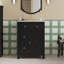 Meuble-lavabo compact en céramique d'élégance française, parfait pour les petites salles de bain modernes
