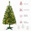 Arbre de Noël artificiel de 4 pi de hauteur avec 208 branches, 100 lumières DEL blanc chaud ou coloré, ouverture automatique-1469785918