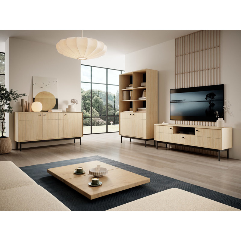 TV-LOWBOARD 153 cm, Oak