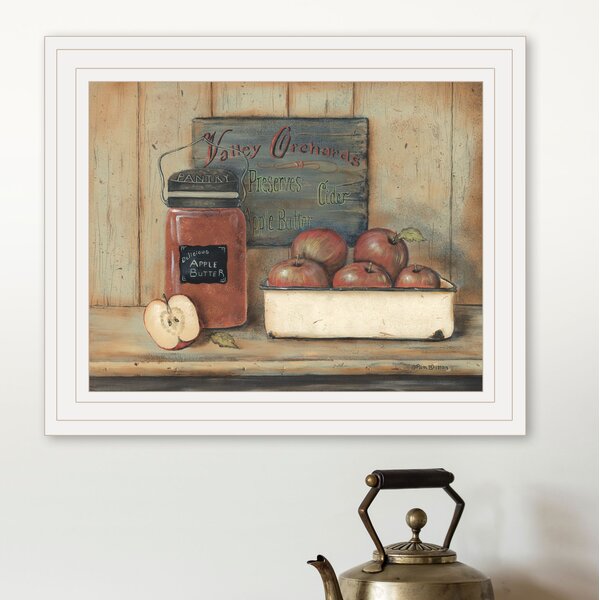 August Grove® Apple Butter Framed Wall Art for Living Room, Home Wall ...