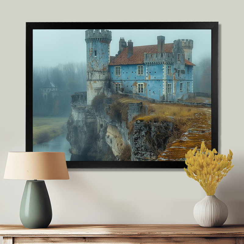 Pieper - Castles Wall Art Living Room, Toile encadrée noire simple, H 12 po x l 20 po x P 1 po