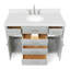 Meuble-lavabo simple 48 po avec plateau en quartz blanc Macnair-85364202