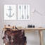 «Simple Lines Nautical Anchor Oars», ensemble de 2 giclées encadrées par Jetty Home, LLC-1679158773-1679158775