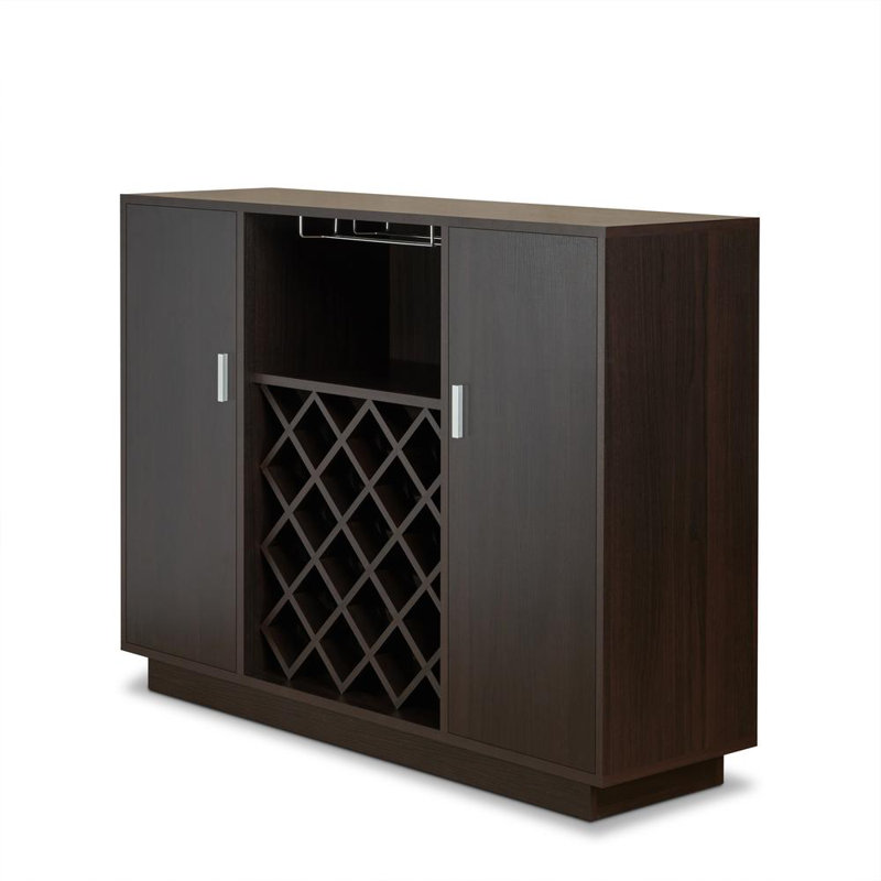 Hazen Server with 2 Cabinets, Wine Cabinet with 2 Doors and 2 Shelves