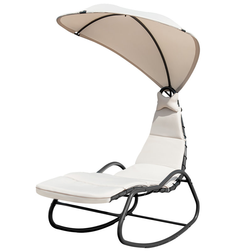 Chaise de patio avec coussins Gwenifer, Beige