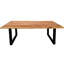 Sandtoft Acacia Solid Wood Top Metal Base Dining Table-34966409-34966408