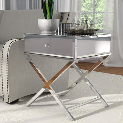Nyasha Cross Legs End Table by Willa Arlo Interiors