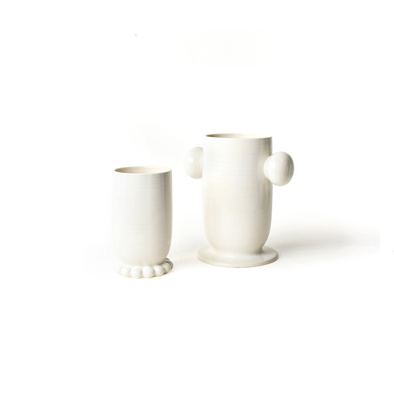 Signature White Cylinder Vase 2 Piece Set