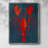 Geo Lobster I Framed Print - Solid Wood-716789756