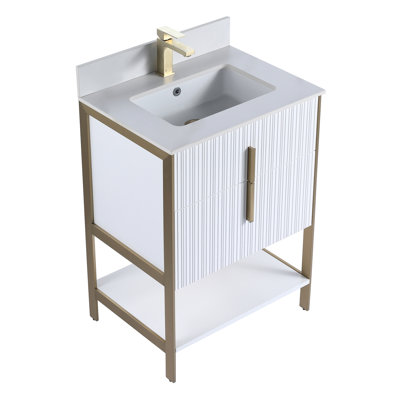 Meuble-lavabo moderne avec plateau en pierre Serenity