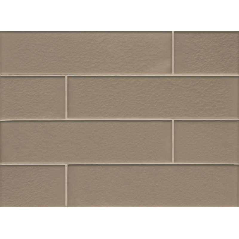 Manhattan 4" x 16" Glass Wall Tile, Ash