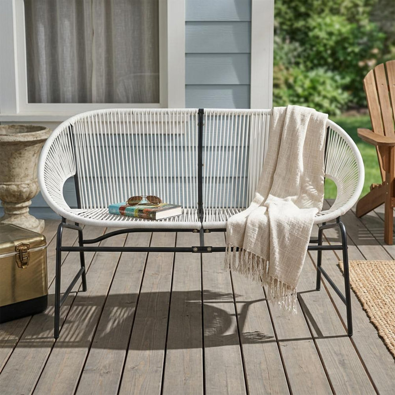 Causeuse d'extérieur pour patio, White