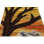Vintage Swedish Rya Rug, Tree And Landscape In Sunset Palette – Rug & Kilim