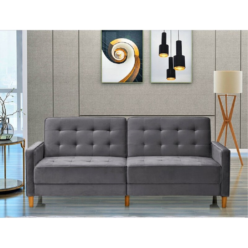 Stetson Upholstered 80'' Sofa, Gray