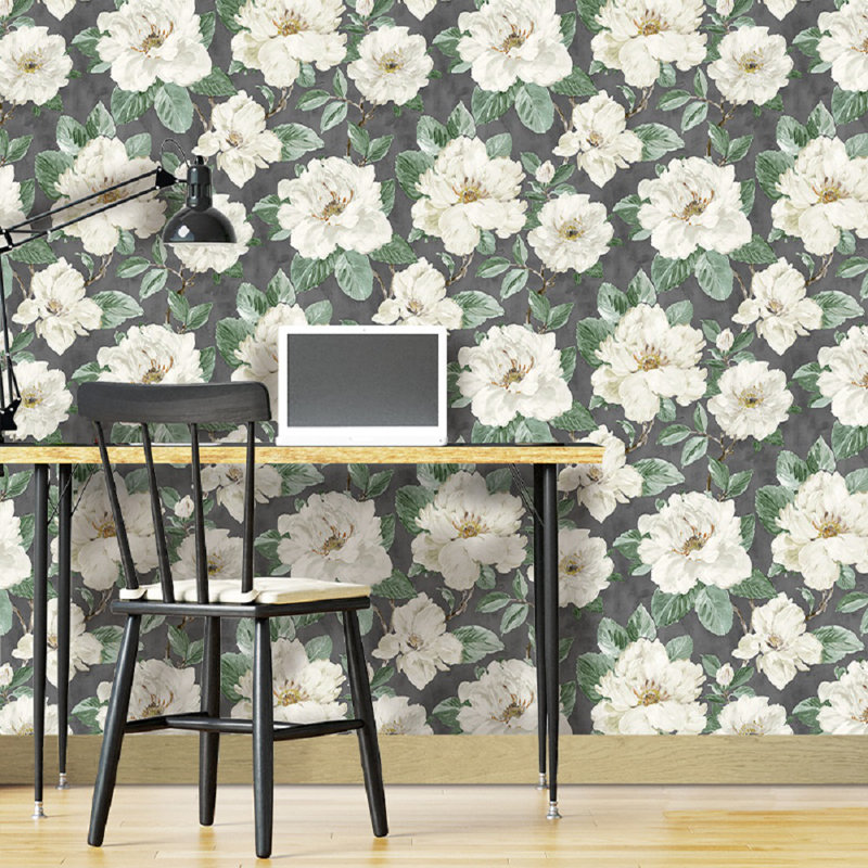Mariela 10m x 69cm Matte Wallpaper Roll, Dark Grey