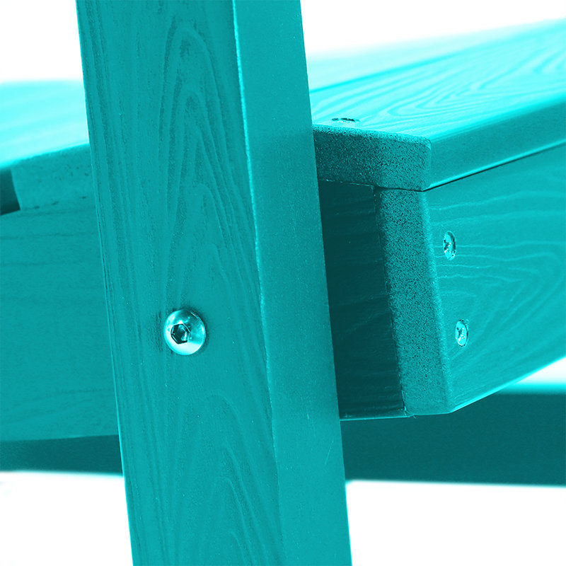 Ensemble de chaises berçantes HDPS 24 pièces Chiemi, Bleu sarcelle