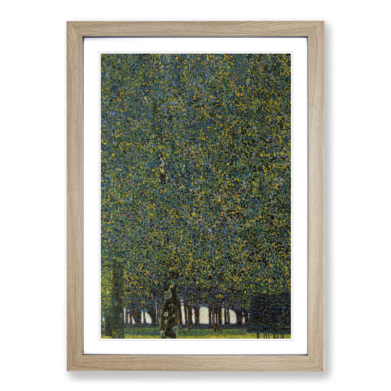 The Park by Gustav Klimt - Picture Frame Painting, 36cm H x 27cm W x 2cm D, Oak Framed