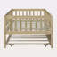 Lit de jour simple en bois avec couchette et garde-corps-638224113