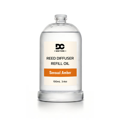 Sensual Amber Reed Diffuser Refill Oil, Home Fragrance for Reed Diffusers