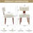 Set of 2 Modern Armless Dining Chairs with Curved Backrest, Fur Fabric, and Solid Wooden Legs for Elegant Seating