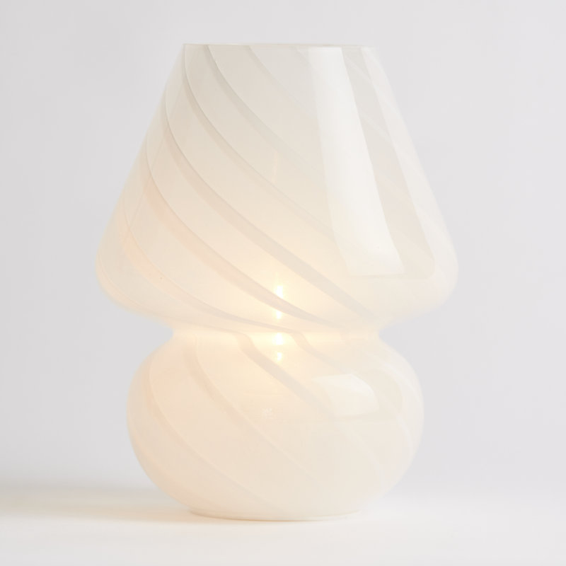 Portable Mini Close Top Glass Mushroom Lamp