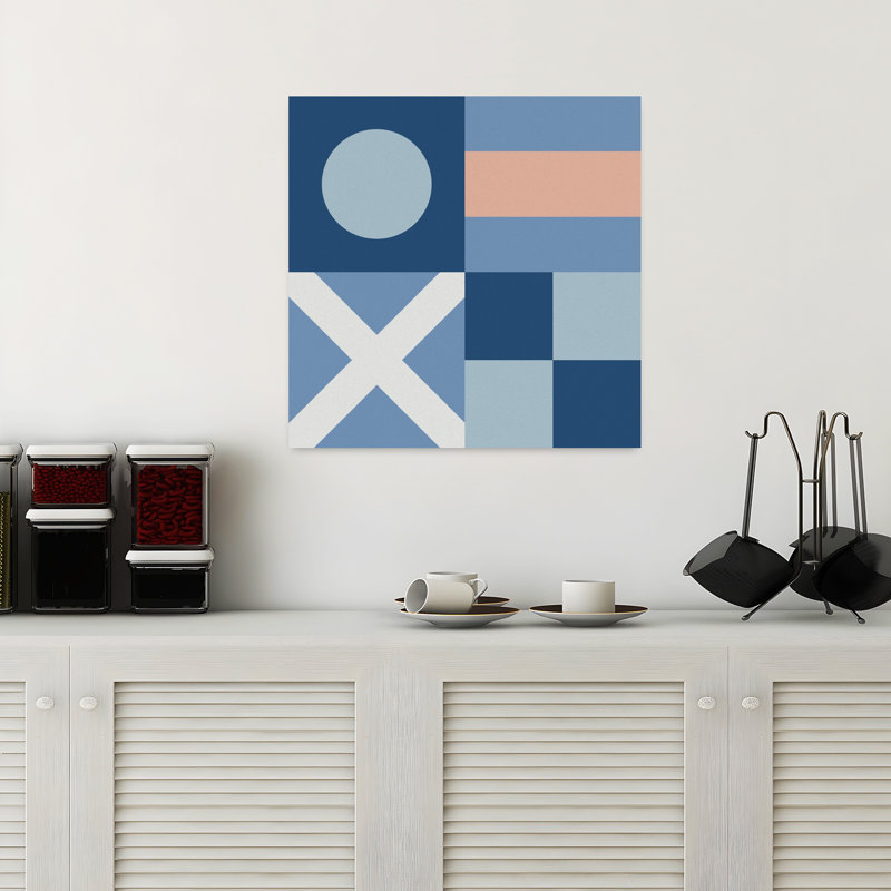 Drapeaux nautiques II, art côtier, H 18 po x l 18 po