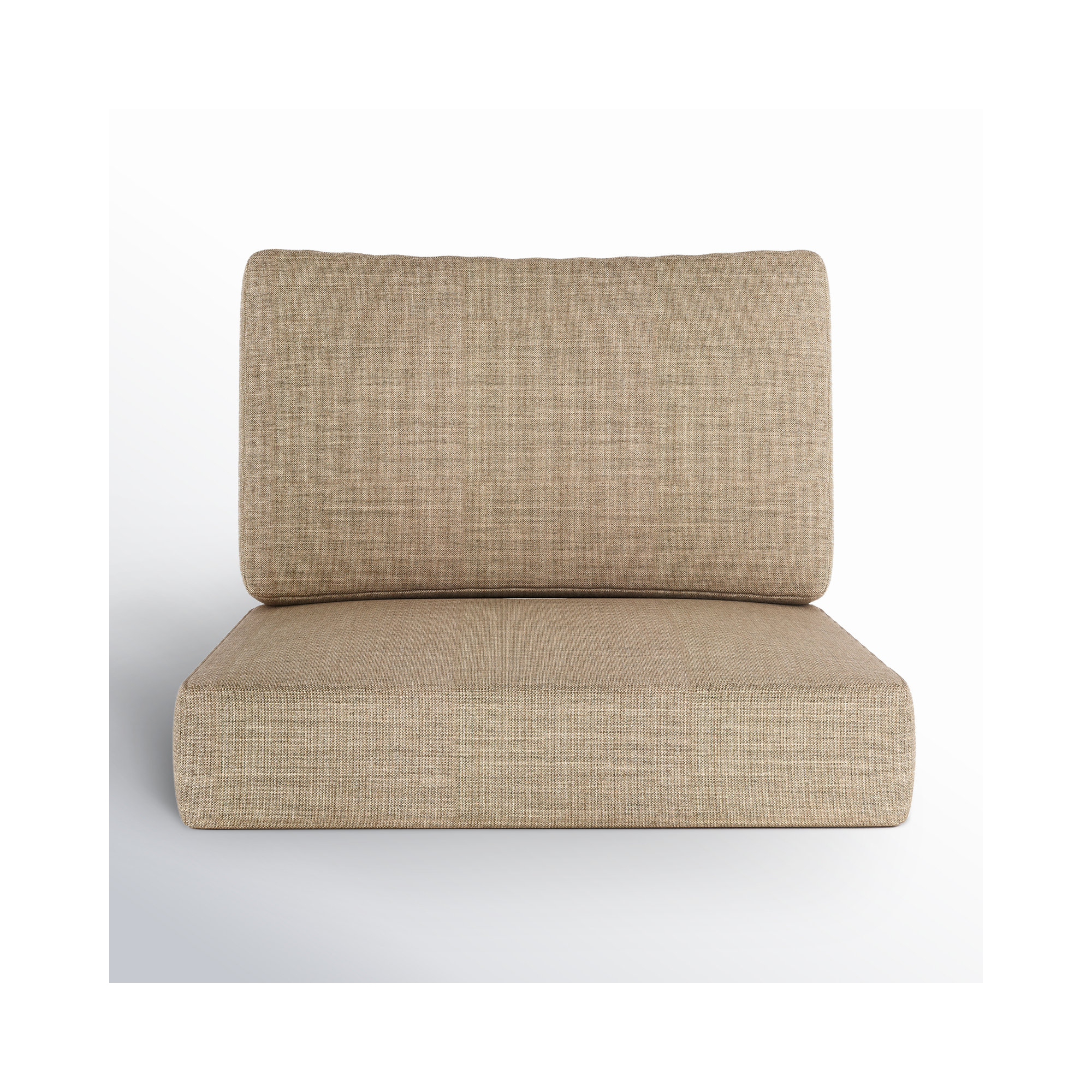 Lani Outdoor Sunbrella Seat/Back Cushion, Cast Ash Sunbrella® Plainweave