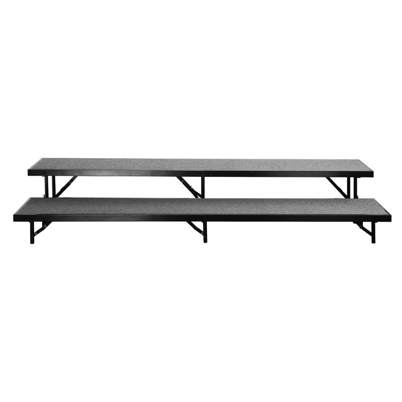 Ensemble de rehausse chorale droite en tapis, H 16 po x l 36 po x P 66 po, Gris