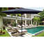 Parasol rectangulaire extérieur 9 pi x 6 pi, imperméable avec manivelle et inclinaison pour la piscine de jardin-121085168